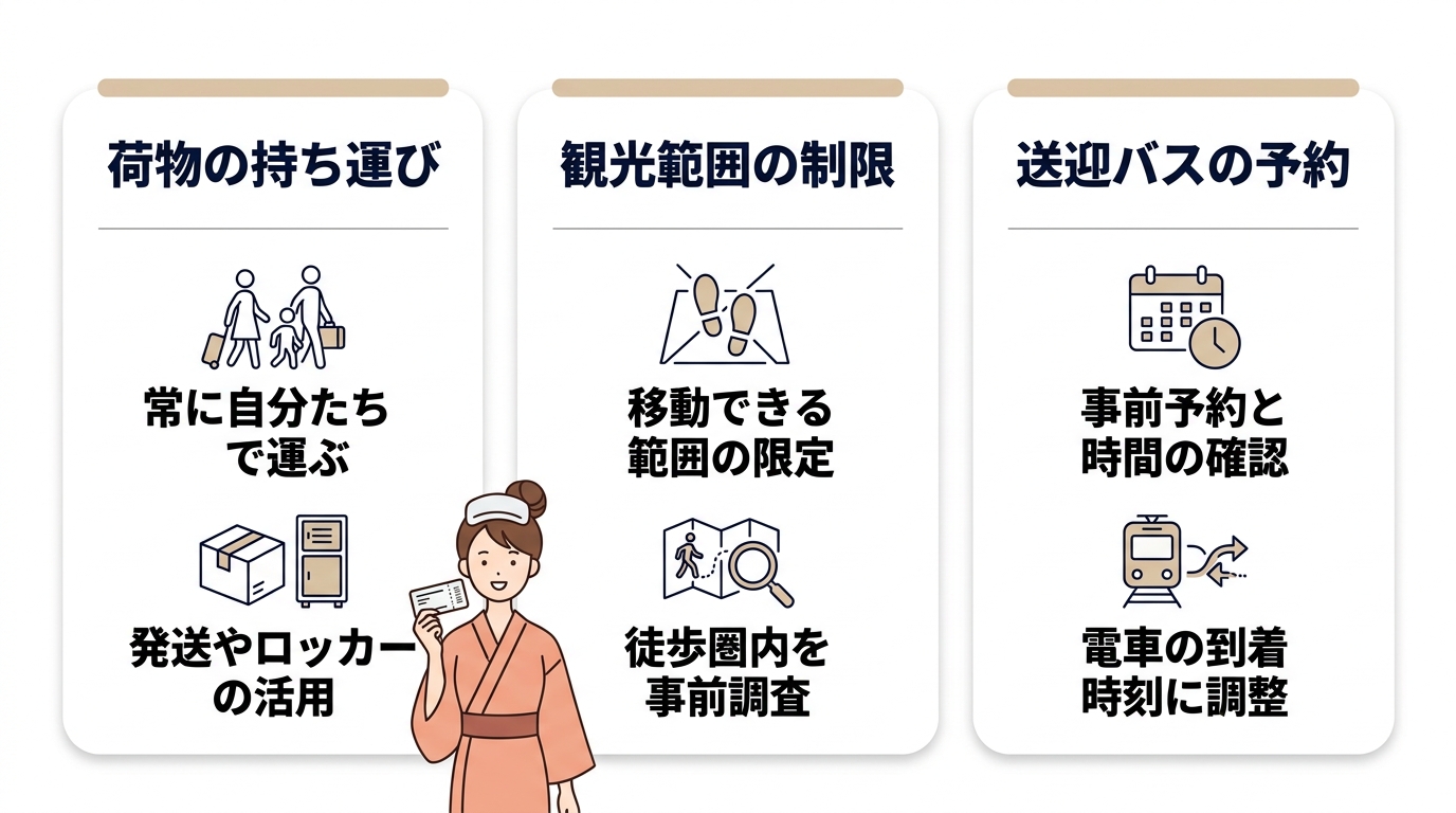 車なし旅行で注意すべきデメリット3つ