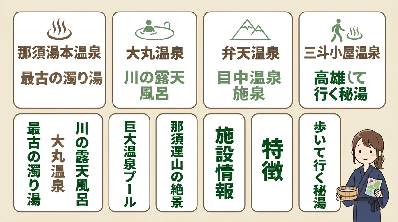 那須七湯の泉質と歴史の深掘り比較