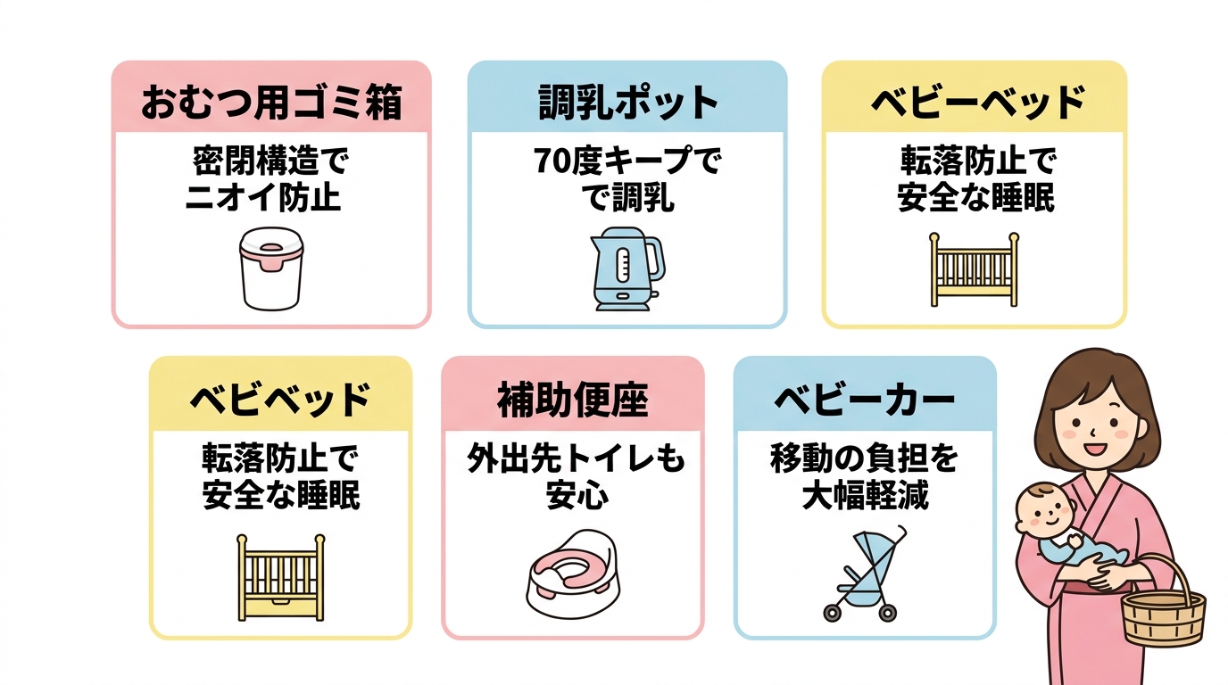 子連れ旅行の負担を減らす宿の無料貸出備品