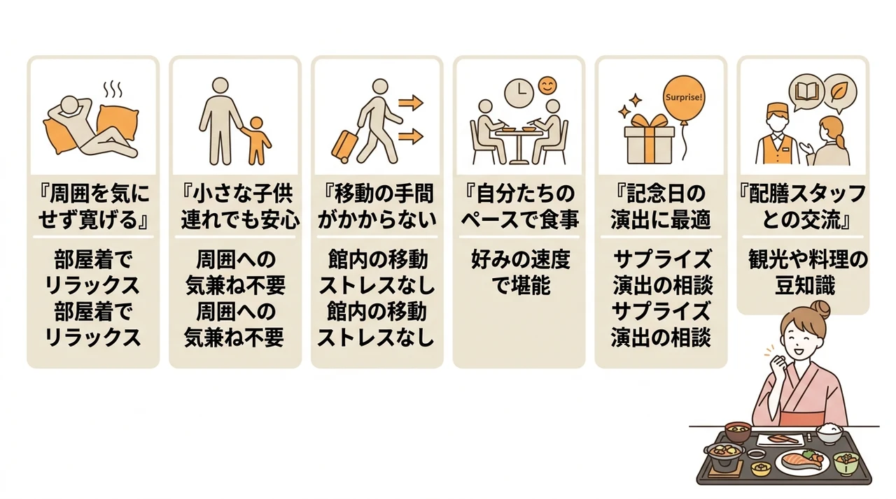 温泉宿で部屋食を選ぶメリット6つ