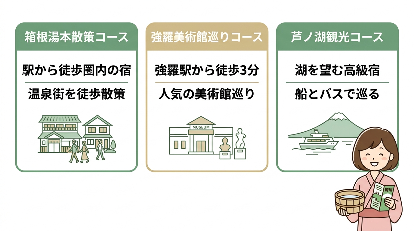 車なしカップル向けモデルコース