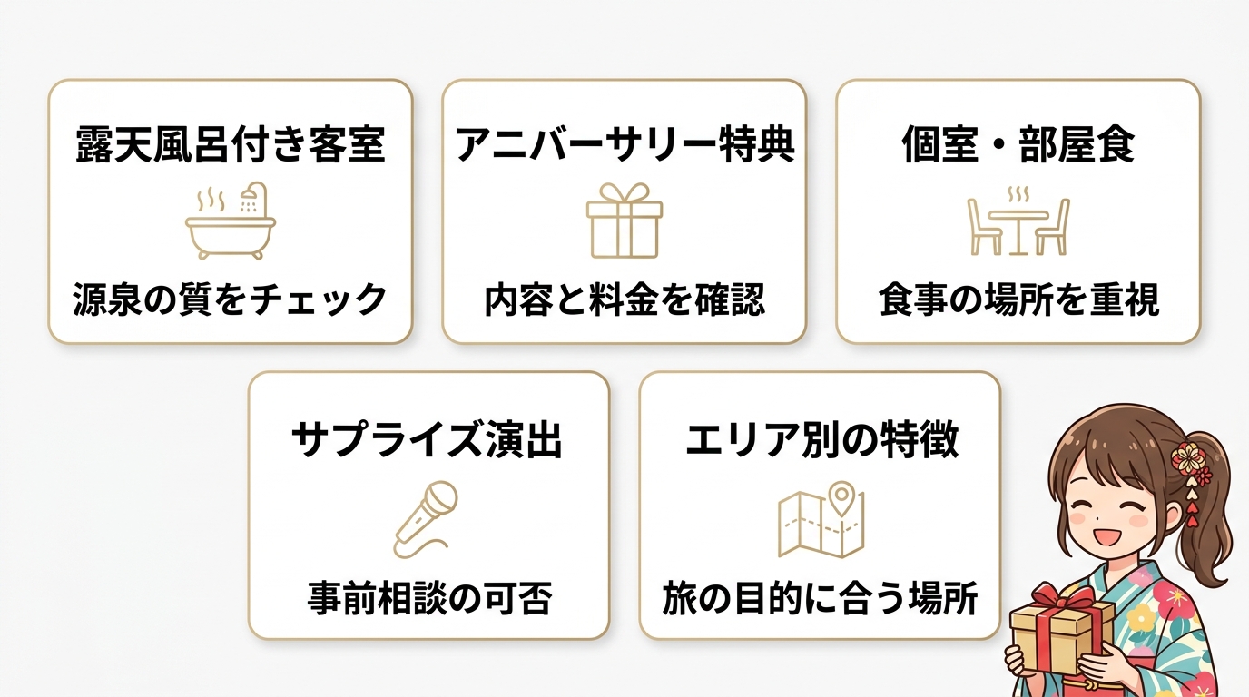箱根記念日旅館の選び方ポイント