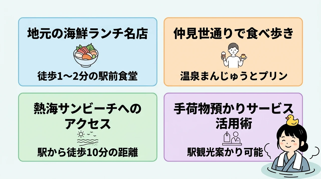 駅近宿から徒歩で行ける朝食・観光スポット