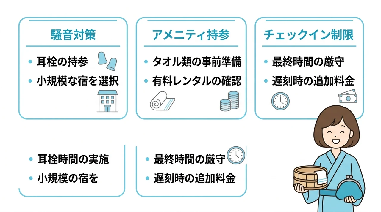 格安温泉宿のデメリットと対策