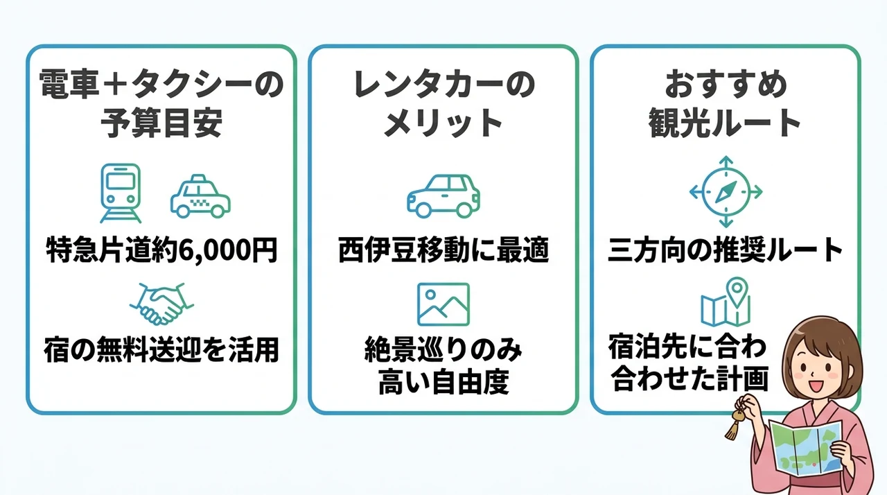 電車とレンタカーで変わる伊豆の旅