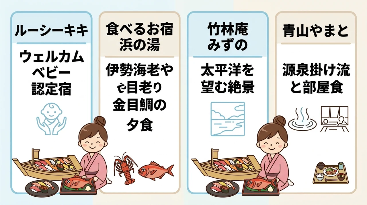 ファミリーで安心して泊まれる部屋食宿