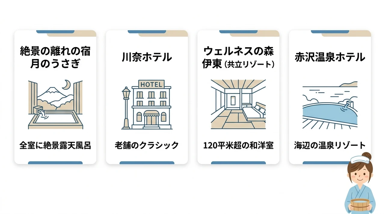 伊豆高原・川奈エリアのおすすめ温泉宿