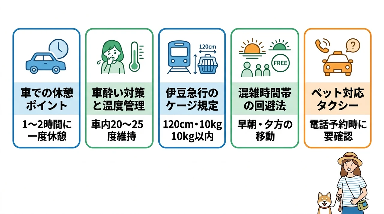 車と電車移動での注意点ガイド