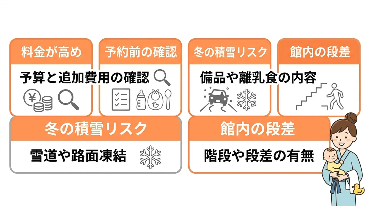 赤ちゃん連れで注意すべきデメリット