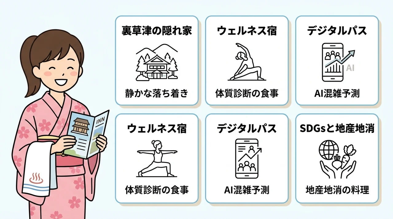 草津温泉の最新トレンドを押さえた宿選び