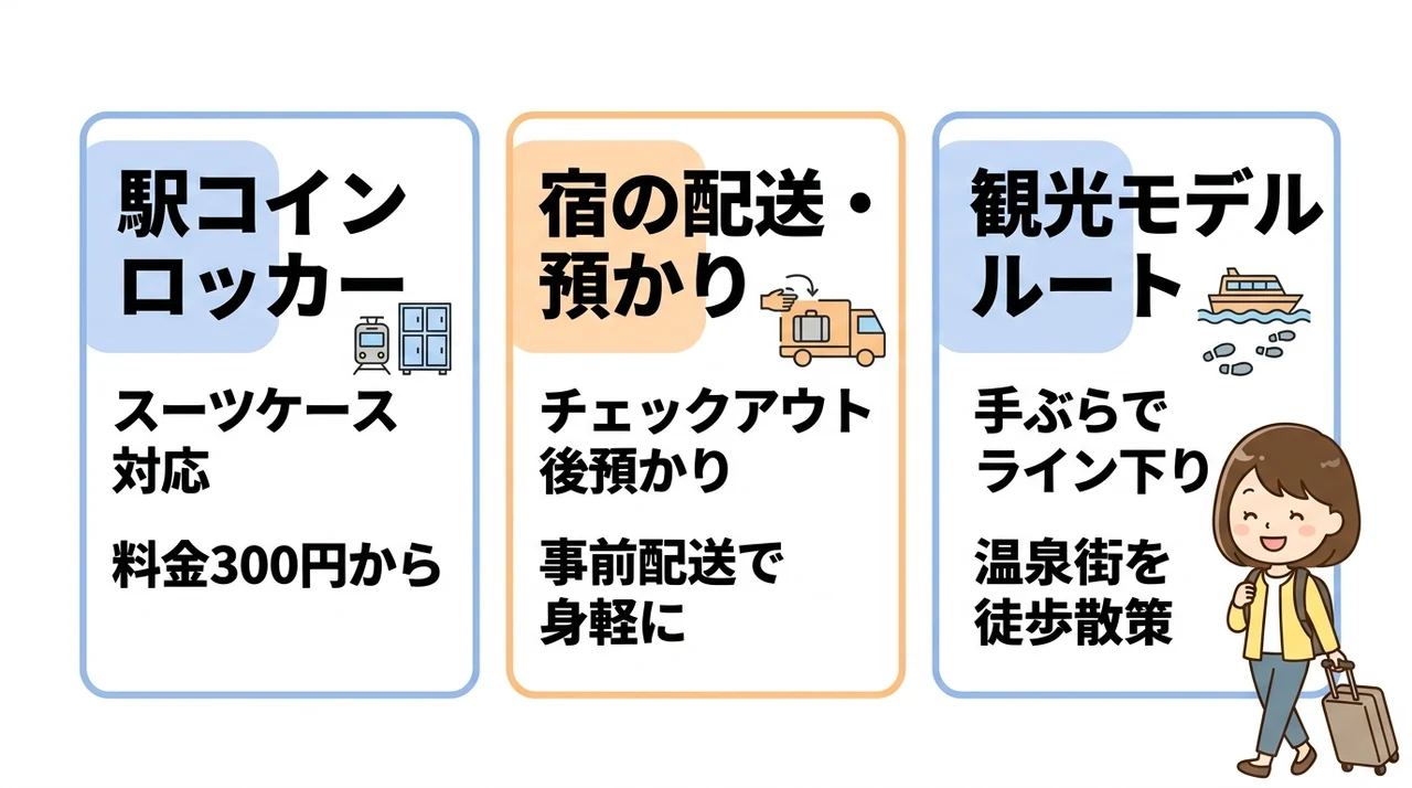 荷物を預けて身軽に動く観光術