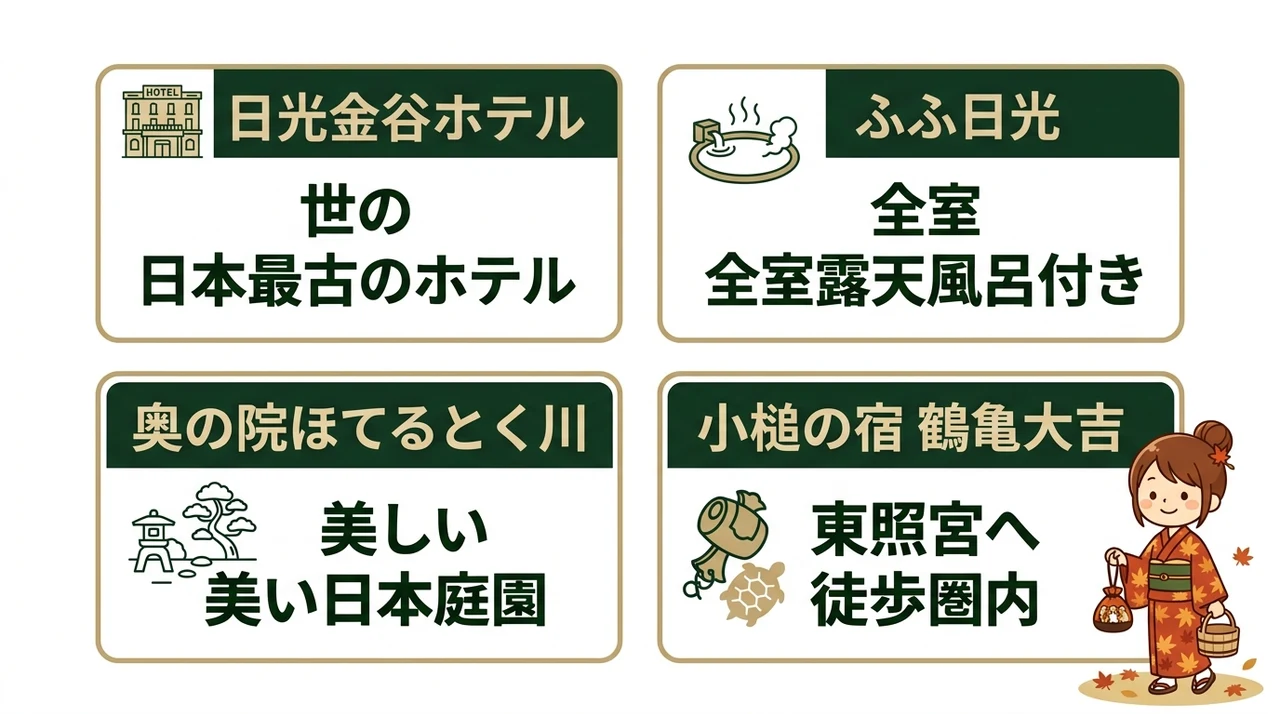 日光東照宮周辺の温泉宿おすすめ