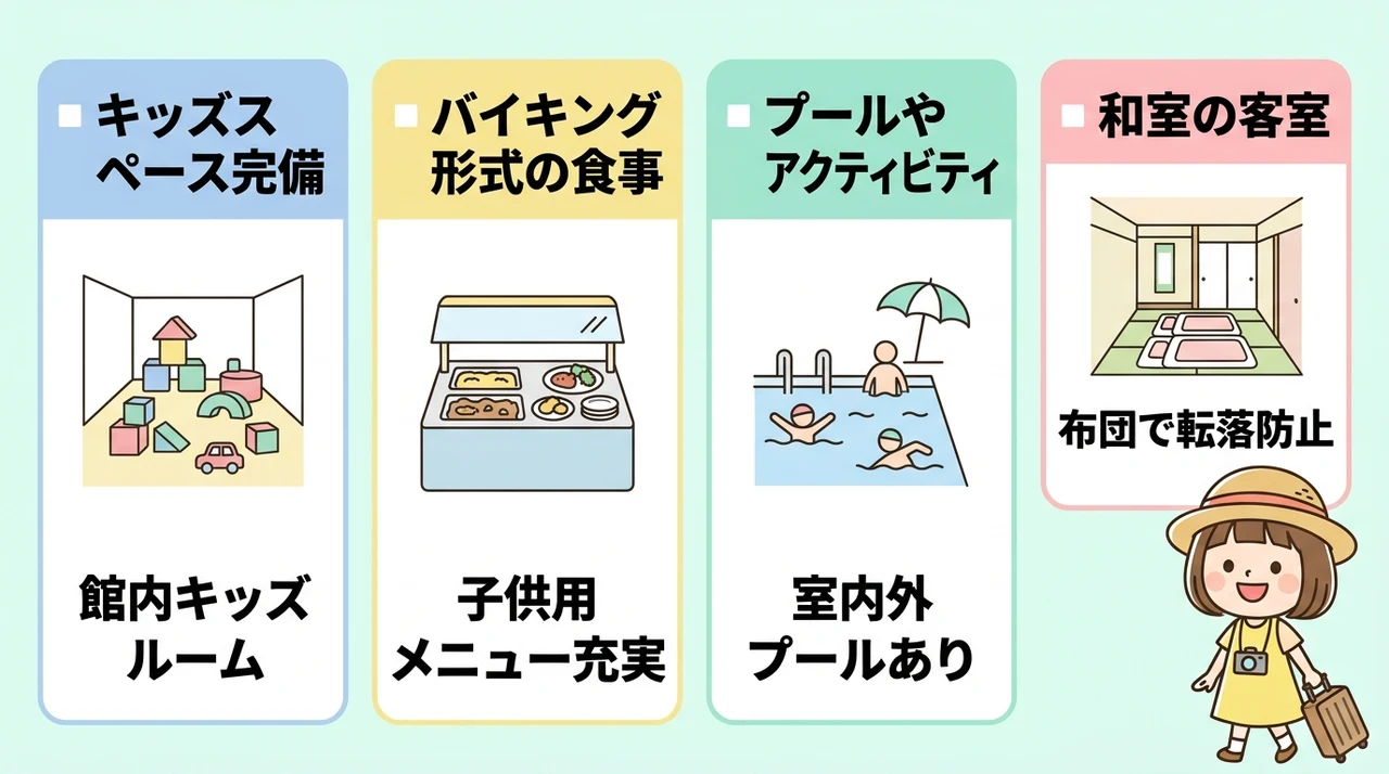 子連れファミリーに優しいホテルの特徴