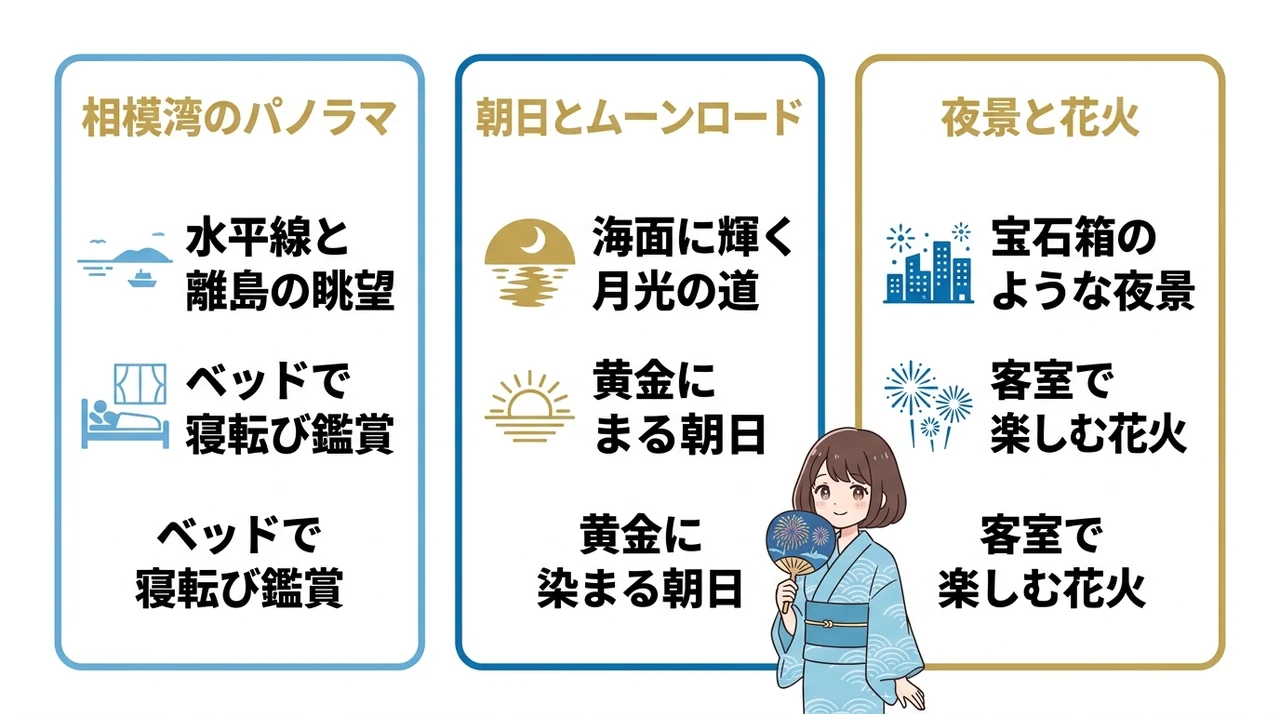 オーシャンビュー客室で過ごす絶景体験