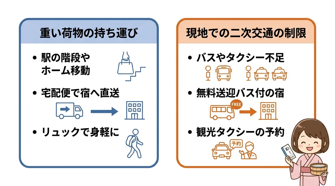 知っておきたい電車移動ならではのデメリット2つ