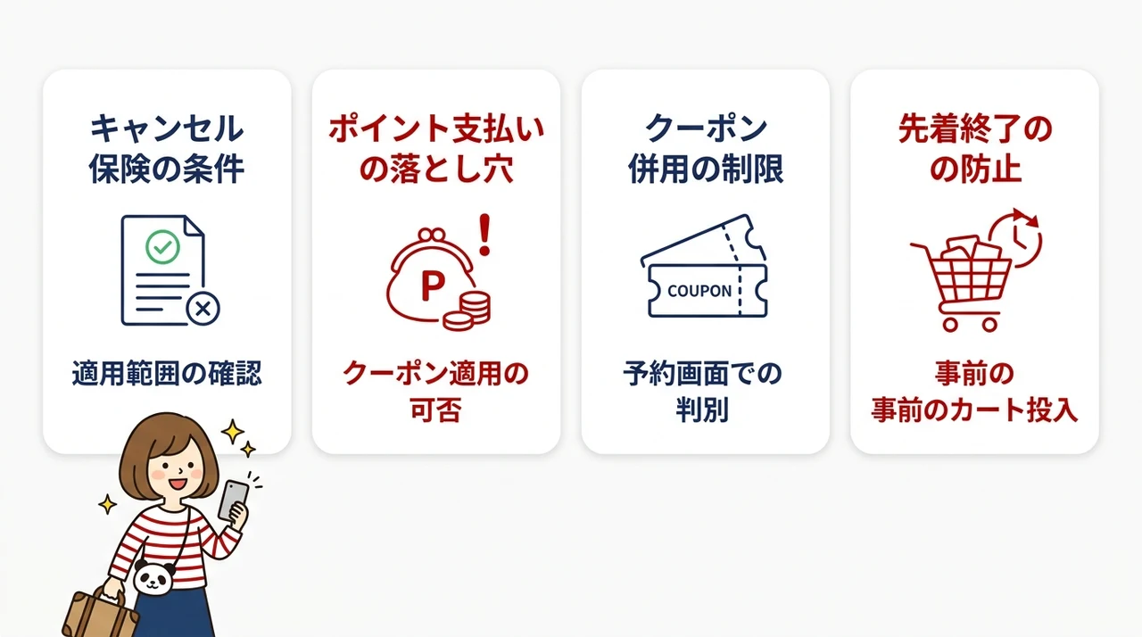 予約前に知っておきたい楽天トラベルの注意点