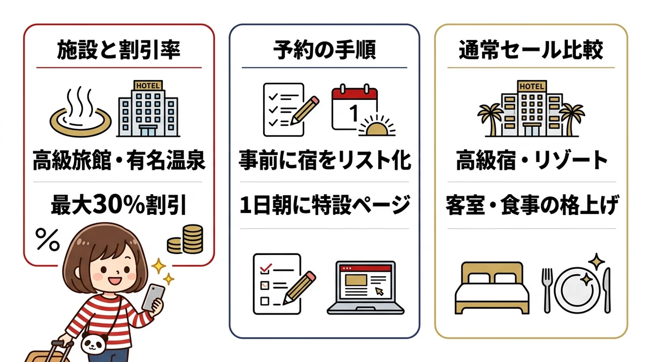 毎月1日〜7日を狙う高級宿・温泉宿セール攻略