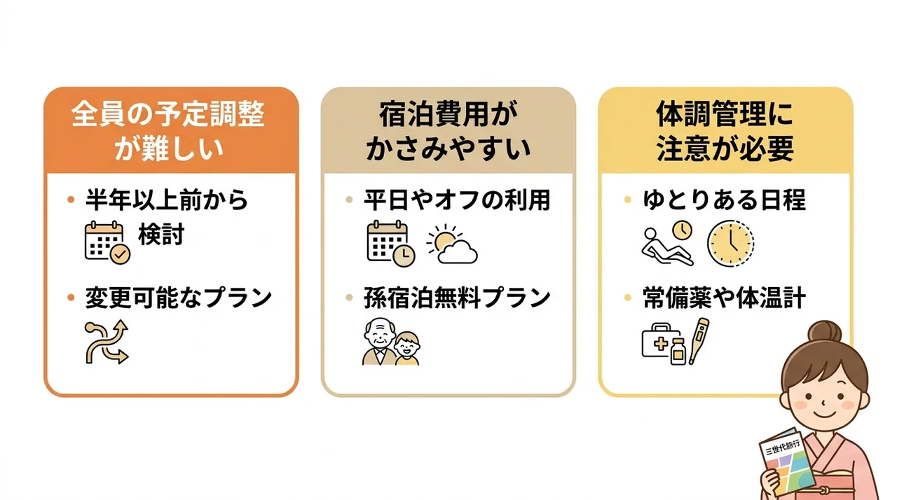 三世代旅行のデメリット