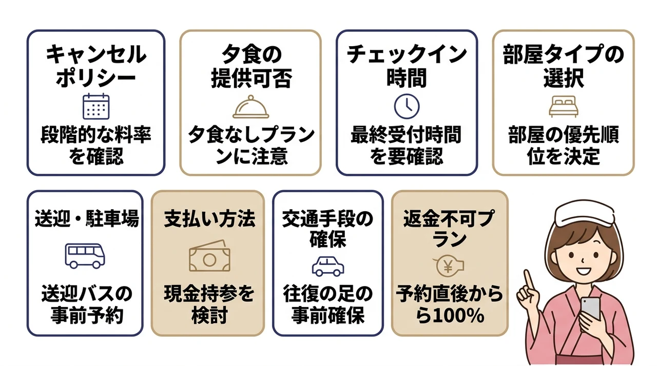 温泉宿の直前予約で押さえるべき注意点