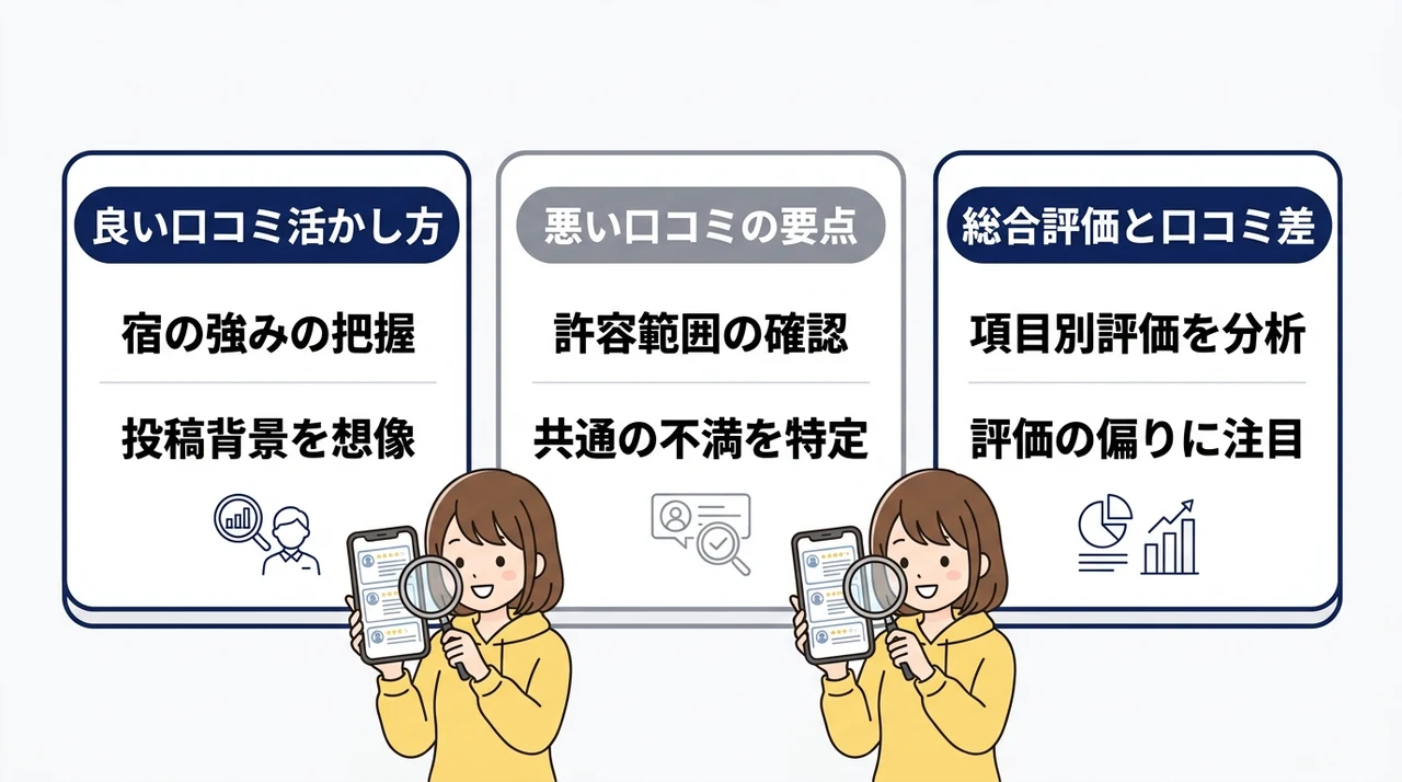 良い口コミと悪い口コミの解釈術