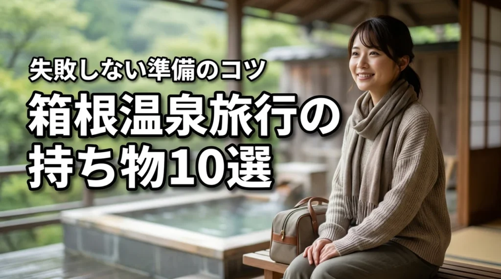箱根温泉旅行の持ち物10選!失敗しない準備のコツと注意点をチェック