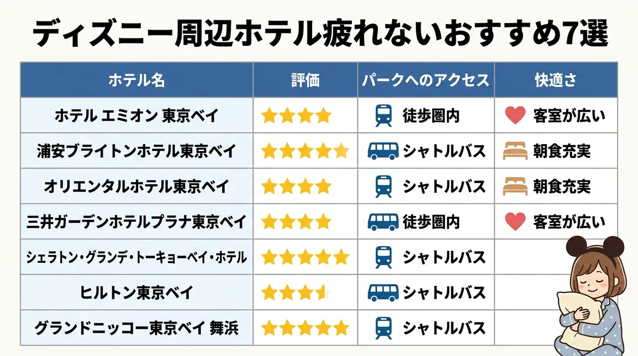 ディズニー周辺ホテル疲れないおすすめ7選