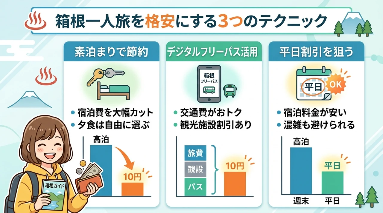 箱根一人旅を格安にする3つのテクニック