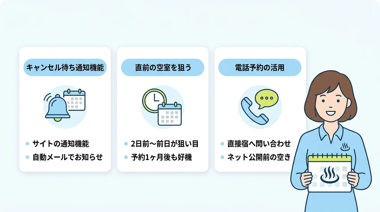 満室時に狙うキャンセル待ち術