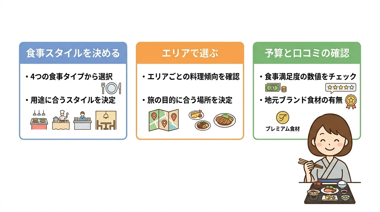 箱根で食事が美味しい宿の選び方3つ