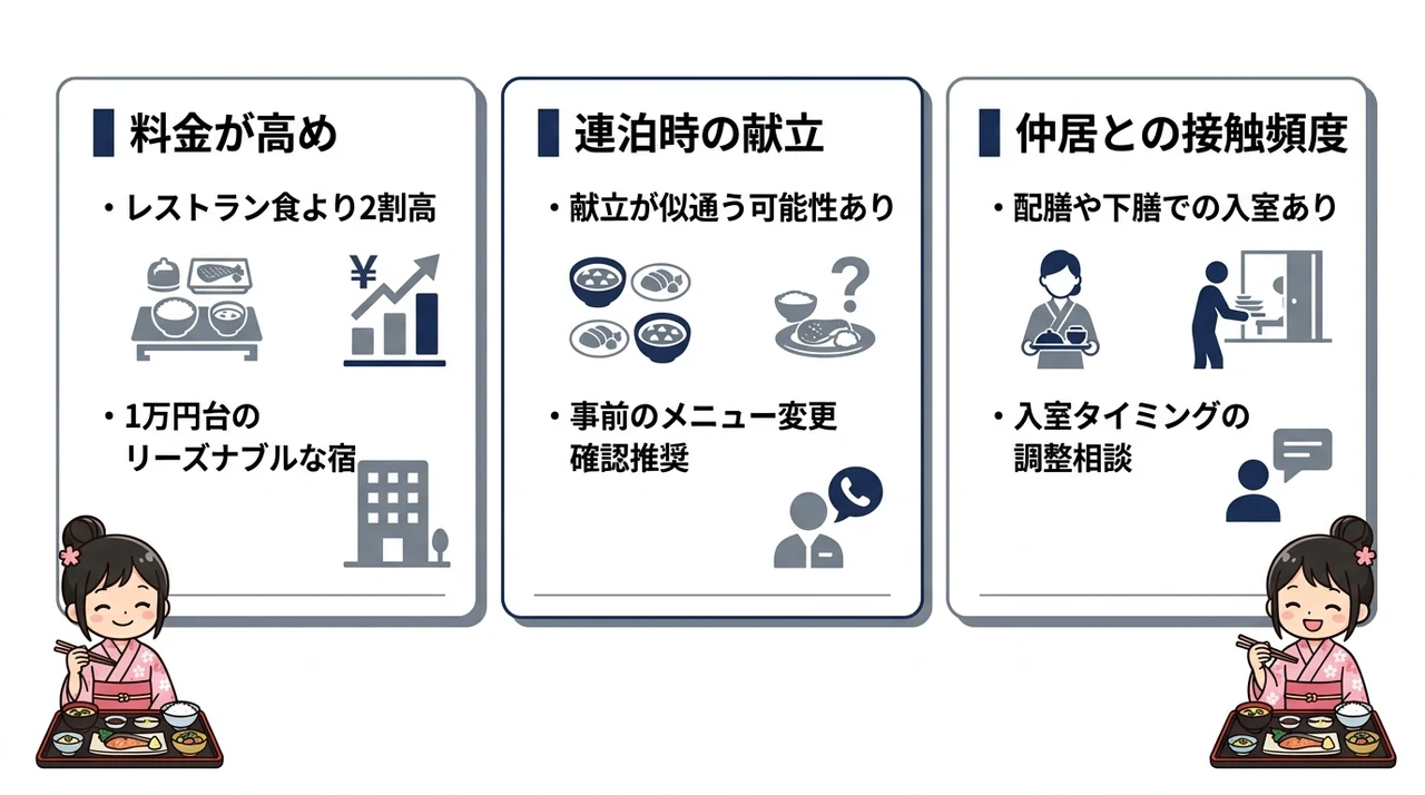個室食宿のデメリットと注意点