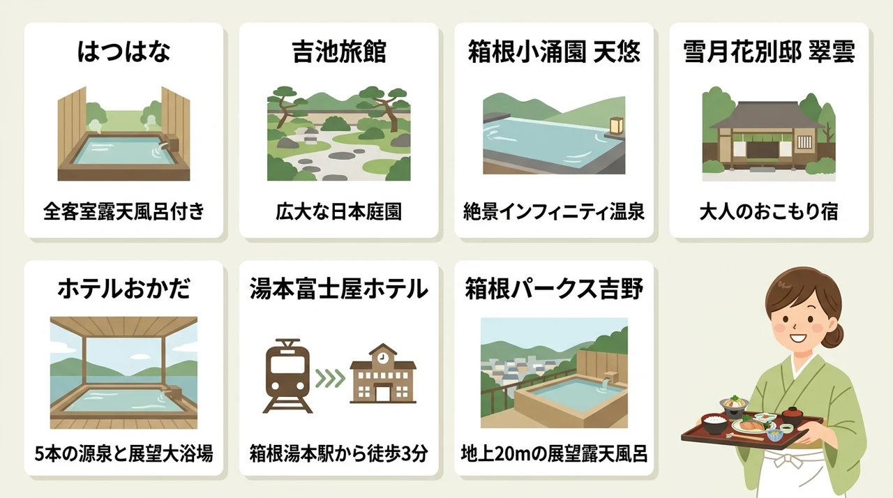 箱根で人気の懐石料理宿7選