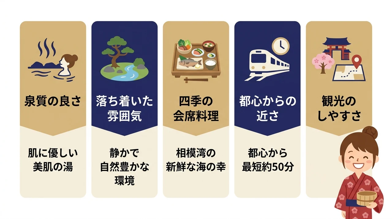 湯河原温泉の宿に宿泊して実感できる5つのメリット