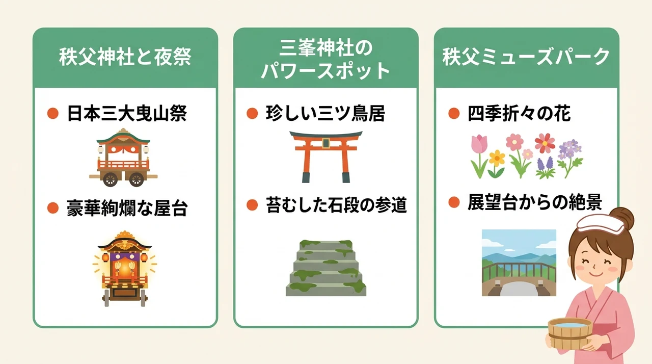 秩父温泉と一緒に楽しむ周辺観光