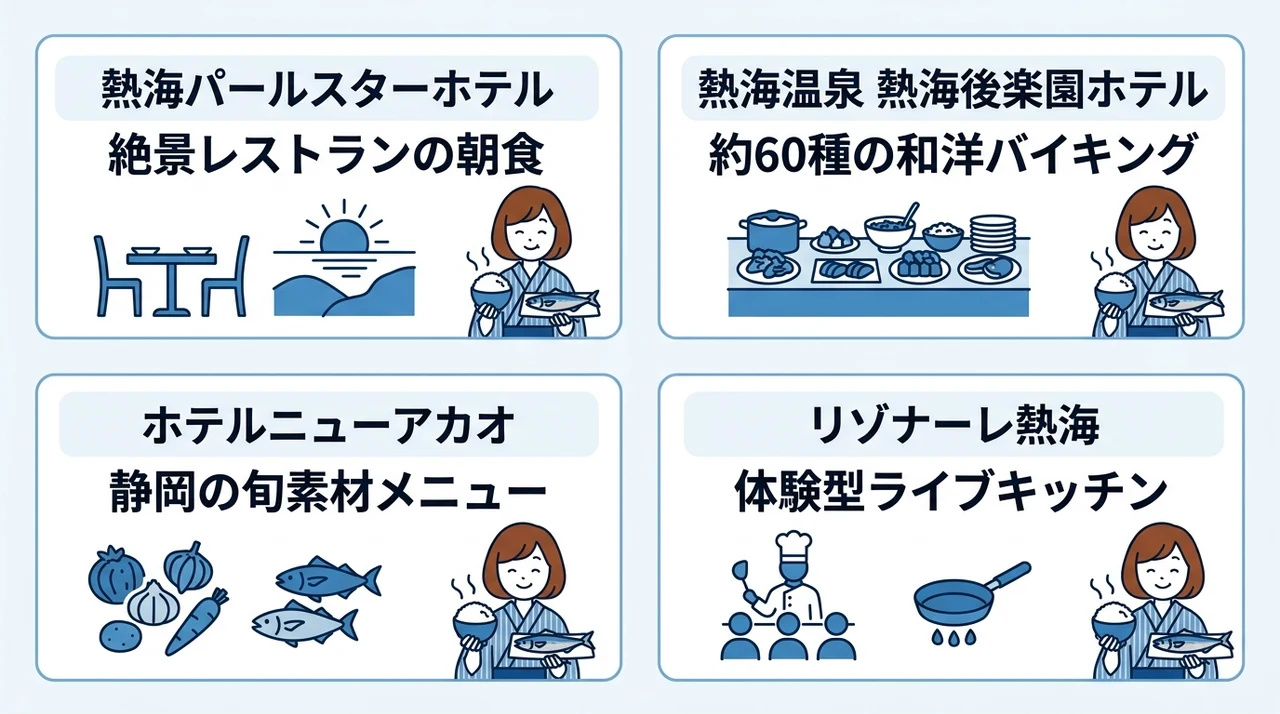 朝食付きプランで選ぶ熱海のホテル