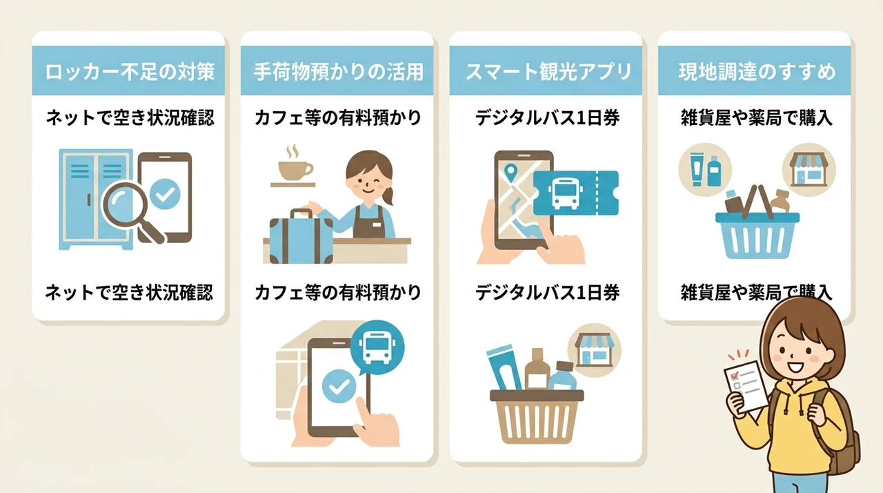 荷物を減らすための手ぶら活用術