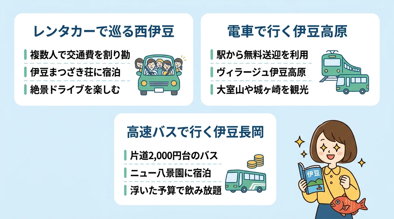 交通費込み2万円以内！お得に楽しむ伊豆旅行モデルコース