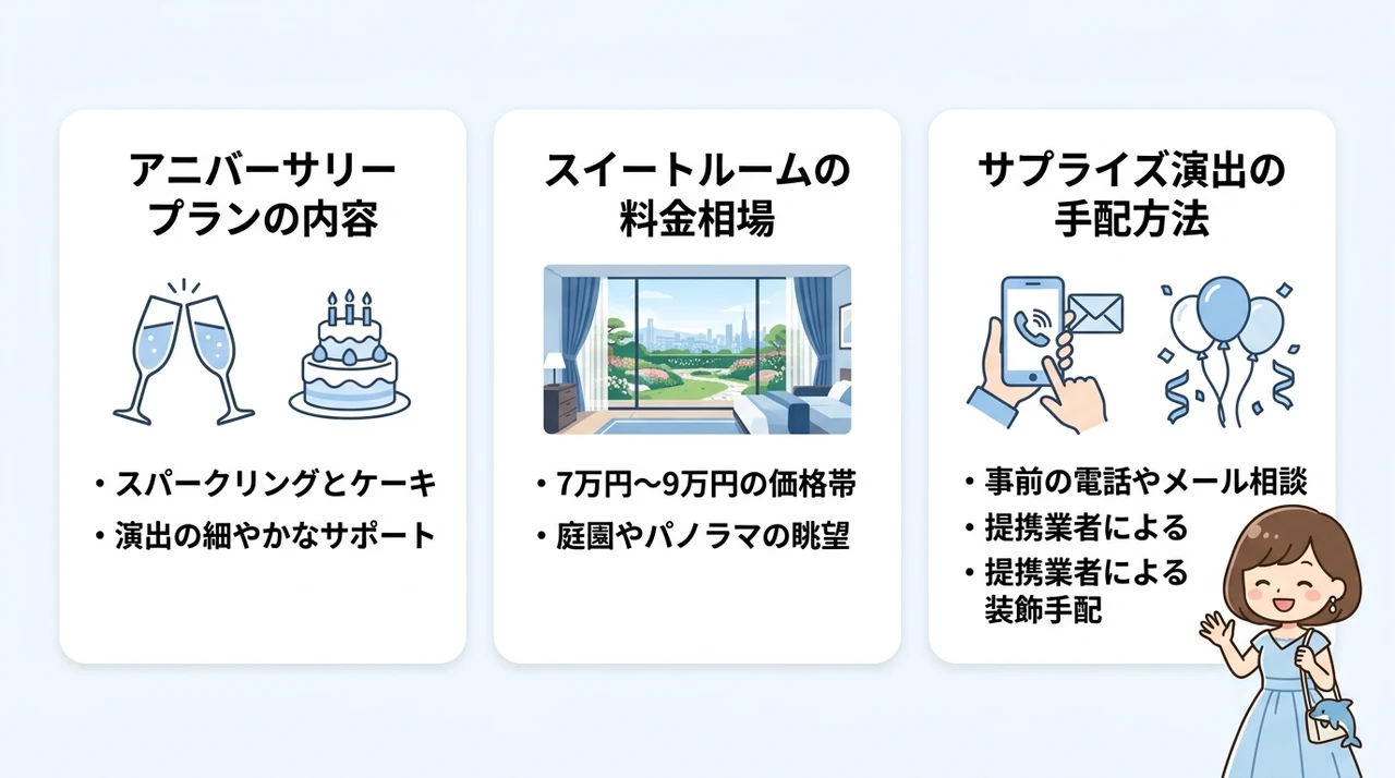 記念日を最高の思い出にする宿泊プランの比較