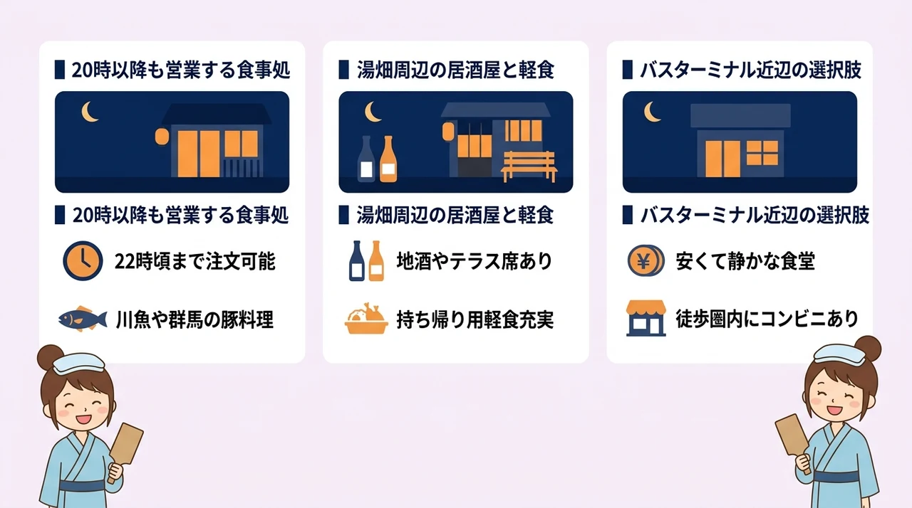 夜遅くでも安心！温泉街の飲食店マップ活用法