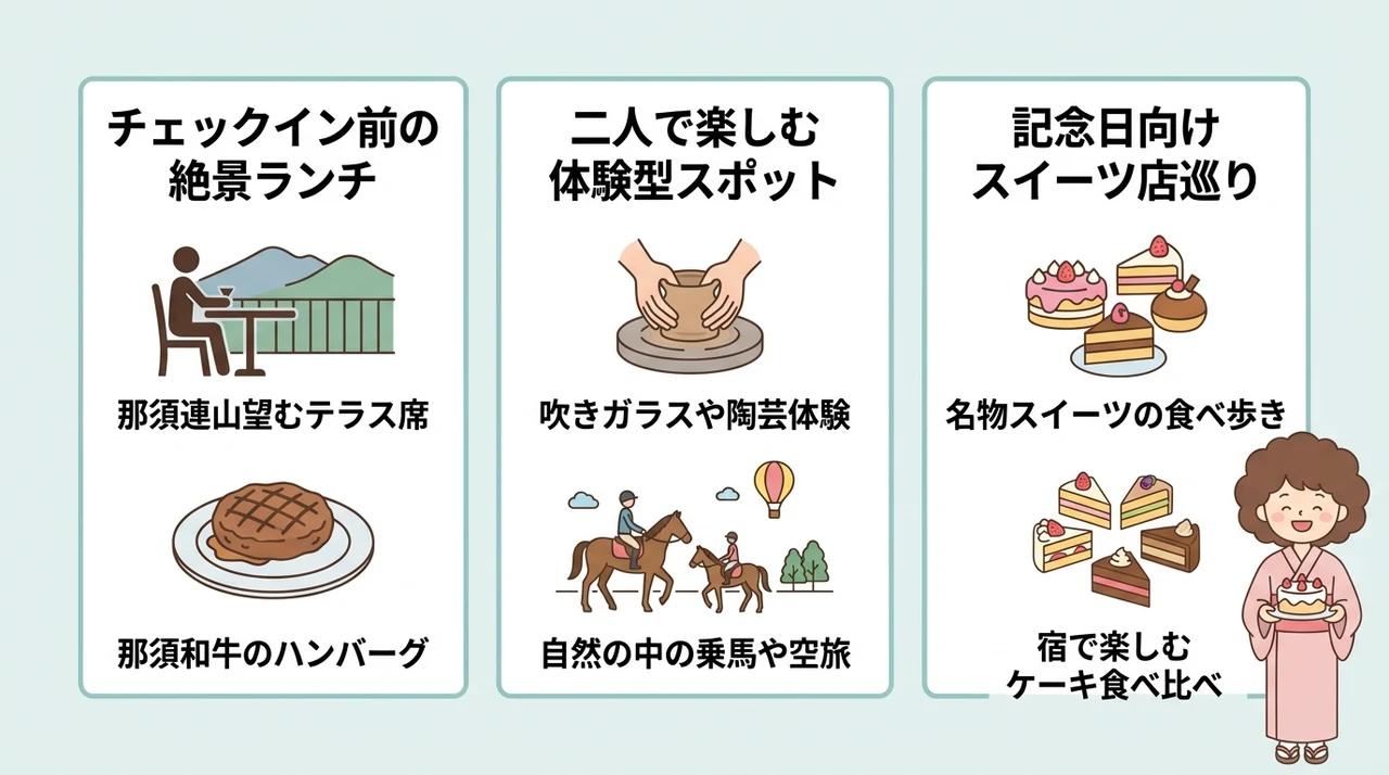 カップル誕生日旅行を充実させる那須観光モデルコース