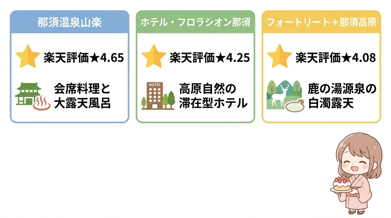 翌朝も優雅に過ごすレイトチェックアウト対応の那須旅館