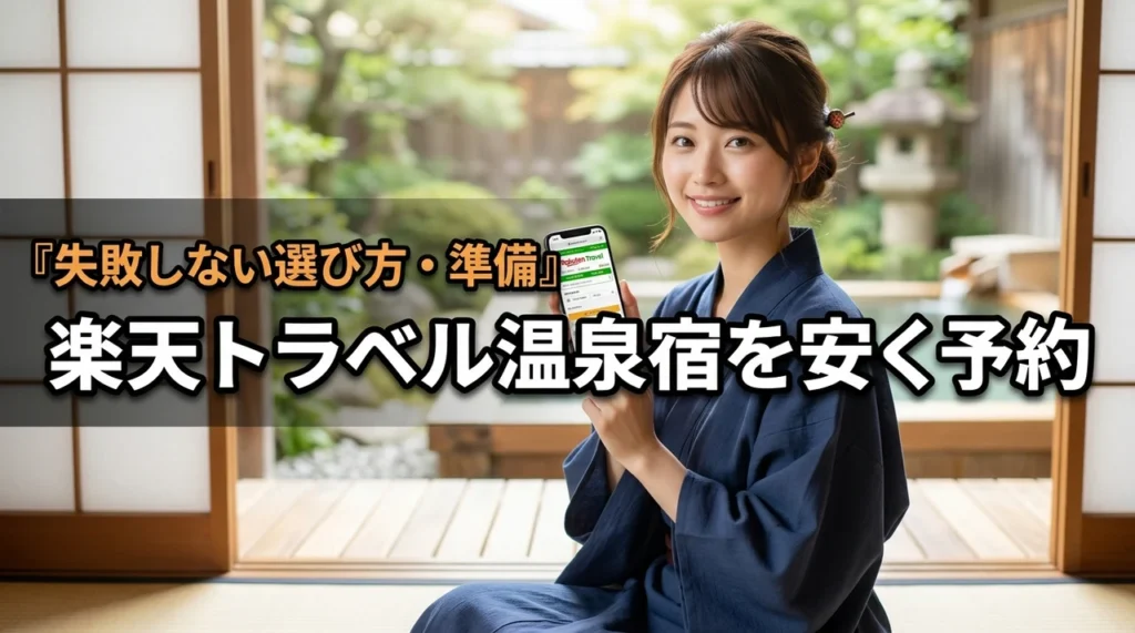 楽天トラベルで温泉宿を安く予約するコツ！選び方や注意点、持ち物、口コミ見方