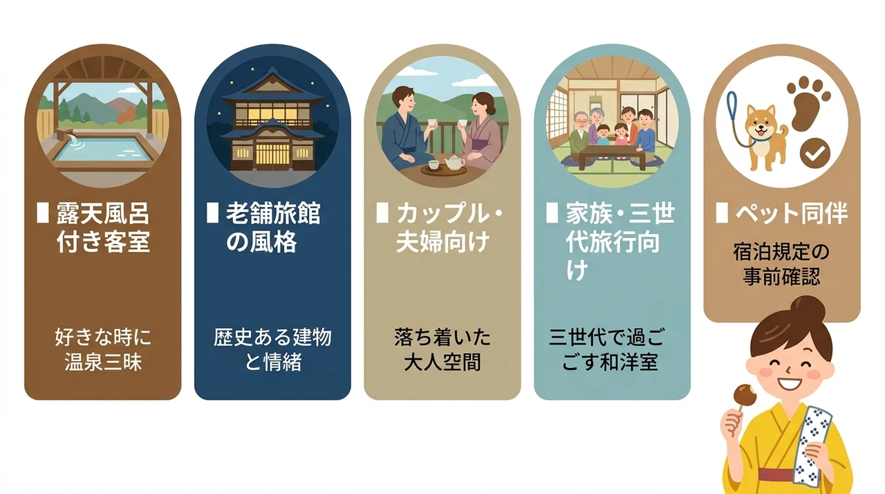 伊香保温泉の宿をタイプ別に選ぶ方法