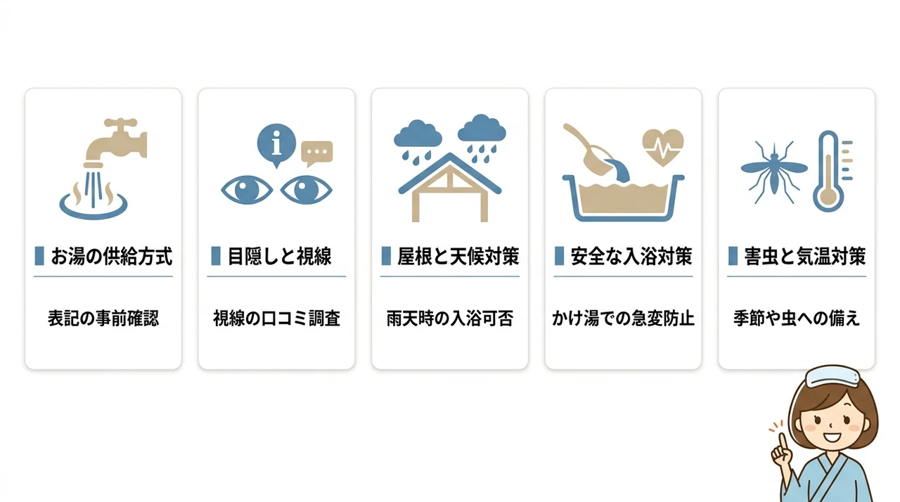 露天風呂付き客室で後悔しないための重要注意点