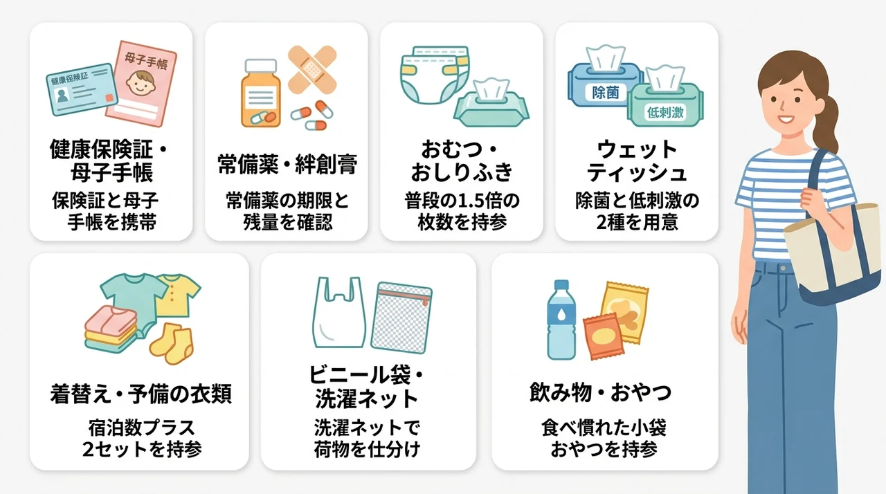 子連れ温泉旅行で絶対に持っていくべき必須アイテム