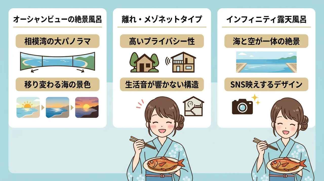 露天風呂付き客室で叶える最高のプライベート空間