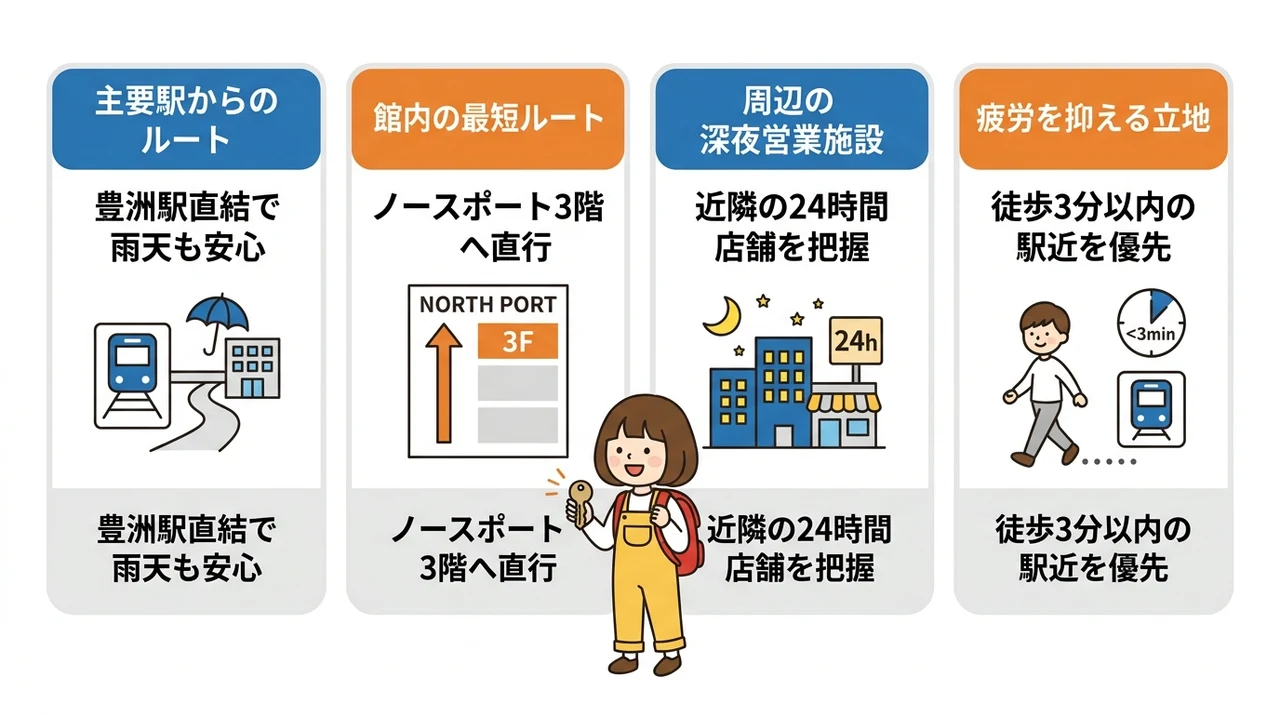 キッザニアまでのアクセスと周辺の便利情報