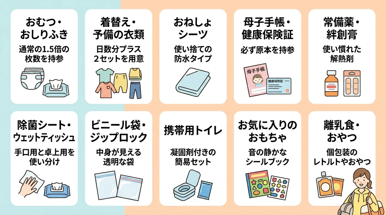 関東の子連れ温泉旅行で必須の持ち物チェックリスト