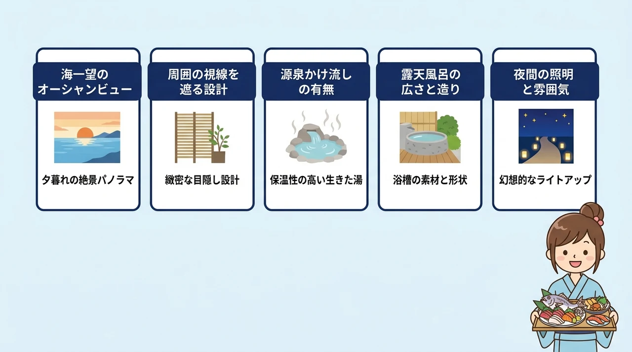 客室露天風呂のプライバシーと景観を徹底解説