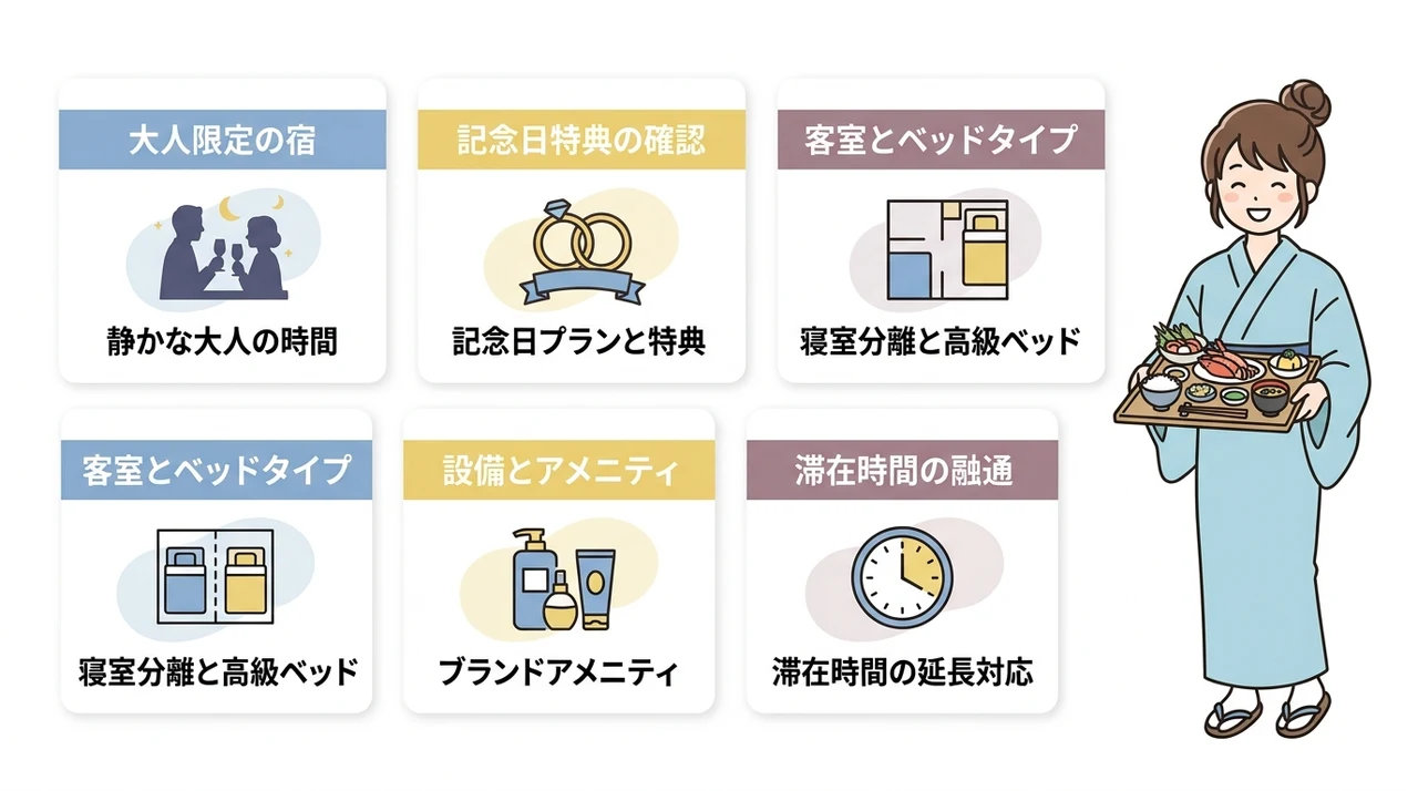 カップル・夫婦旅行で失敗しない宿選びのポイント