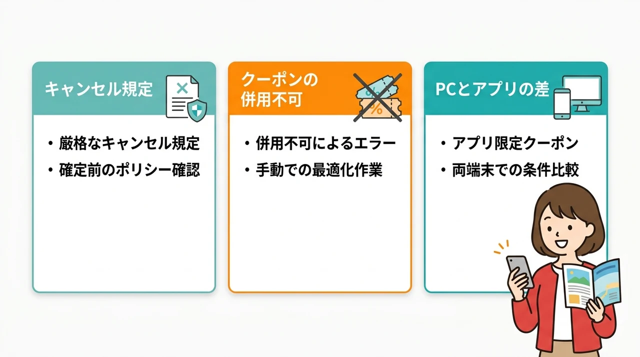 セールで見落としがちな3つの注意点